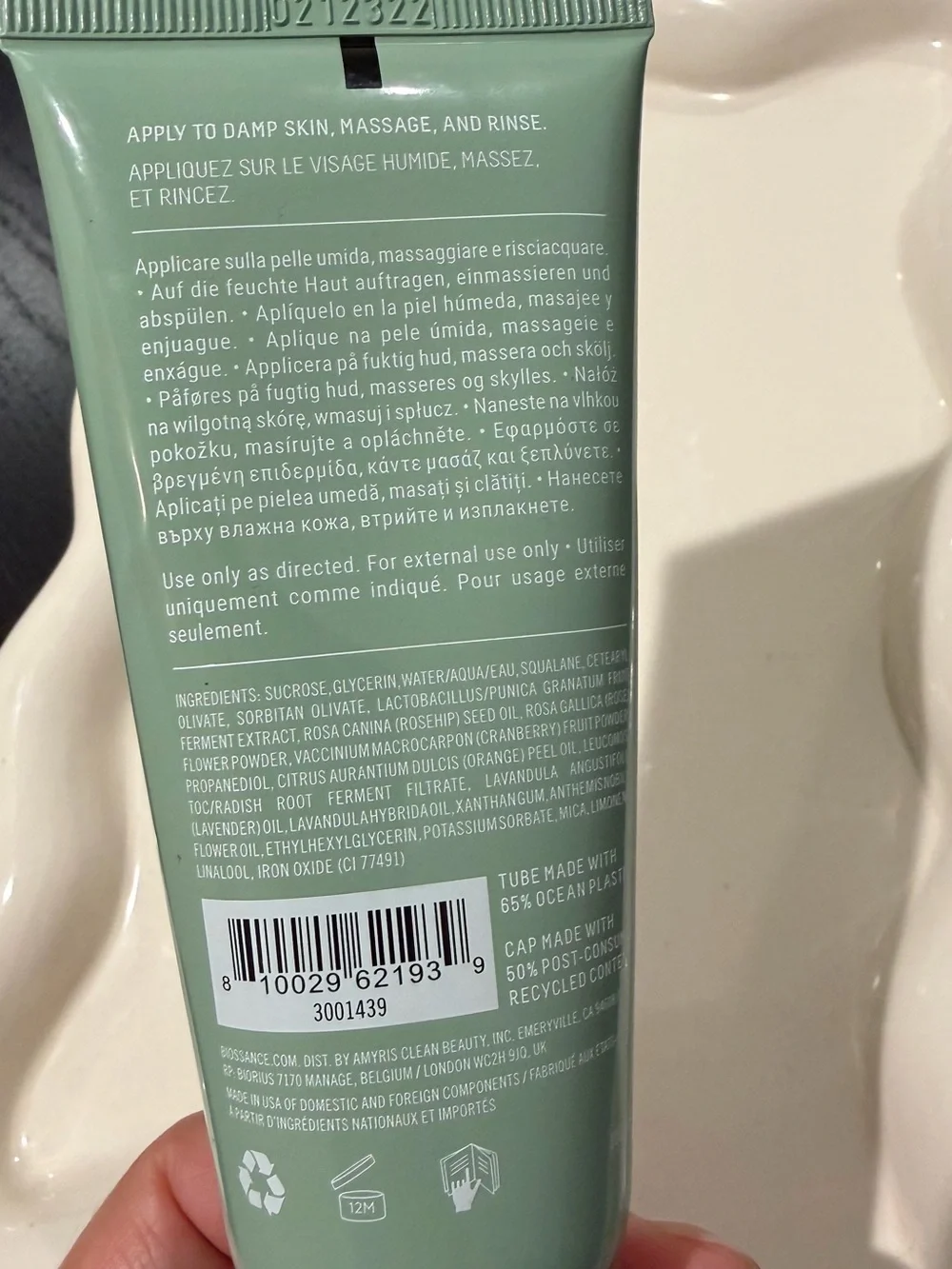 Biossance Squalane + Enzyme Sugar Body Scrub Travel Size